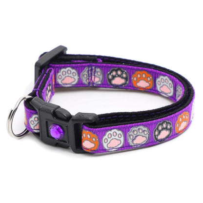 Toe Beans Safety Breakaway Cat Collar Handmade by Pugs2Persians with Matching Jingle Bell & Charm