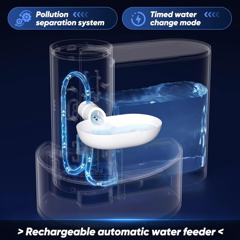 【Black Friday Deal】Saker Automatic Pet Water Dispenser, 3000Ml/106Oz Large Capacity, Smart Pet Water Dispenser, Rechargeable Automatic Pet Water Dispenser (White, 1 Set)