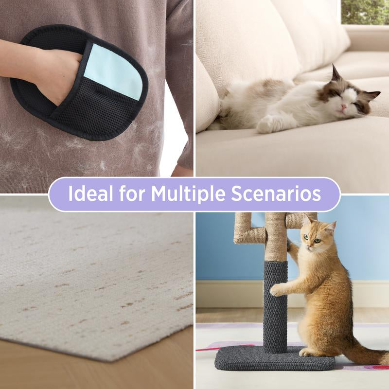 Lesure Pet Hair Remover Glove, Electrostatic Removal Gloves for Pet Hair, Pet Hair Remover Gloves for Dog & Cat, Tiktokshopblackfriday Choice, Reusable Pet Hair Remover Glove for Carpet, Couch, Clothing, Furniture(Use Horizontally) Shedding Grooming Kit