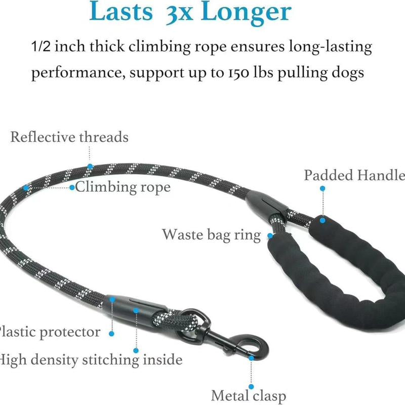 2 Dog Leash 360° Swivel No Tangle Double Walking & Training Leash Comfortable Shock Absorbing Lead with Ease Harnesses Pet Products Retractable Adjustable Durable Bungee