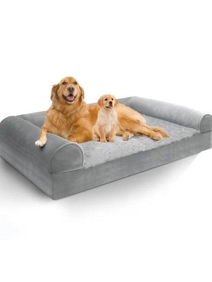Orthopedic Waterproof Dog Bed 42 Inchs Extra Large Washable Dog Mattress Cooling Mats with Removable Cover and Non-Slip Bottom, Luxury Dog Cage Bed XL Pet Supplies