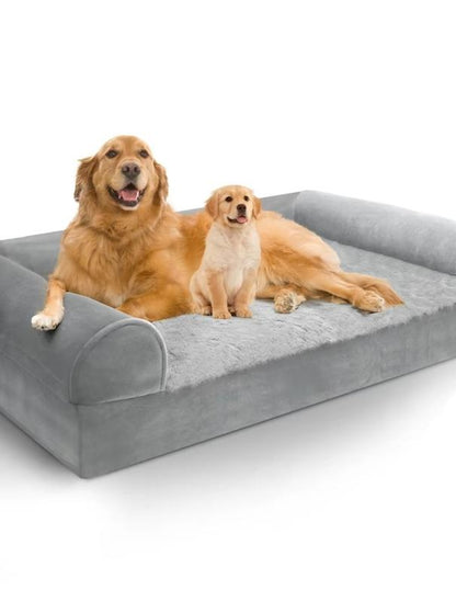Orthopedic Waterproof Dog Bed 42 Inchs Extra Large Washable Dog Mattress Cooling Mats with Removable Cover and Non-Slip Bottom, Luxury Dog Cage Bed XL Pet Supplies