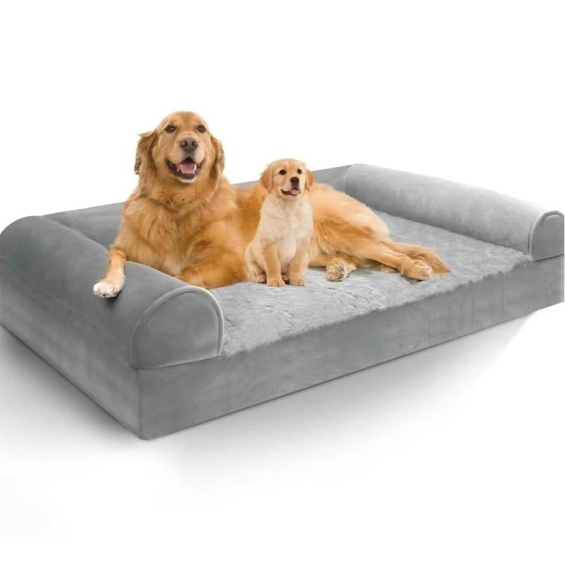 Orthopedic Waterproof Dog Bed 42 Inchs Extra Large Washable Dog Mattress Cooling Mats with Removable Cover and Non-Slip Bottom, Luxury Dog Cage Bed XL Pet Supplies